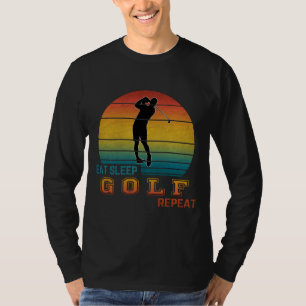 Eten Slapen Golf Herhalen T-shirt