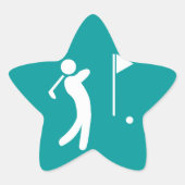 Eten Slapen Golf Ster Sticker (Voorkant)