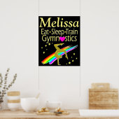 ETEN, SLAPEN, GYMNASTIEK GEPERSONALISEERD POSTER (Keuken)