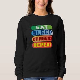 eten slapen hamburgers herhalen trui