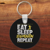 Eten Slapen Herhalen Badminton Hobby Shuttle Sleutelhanger (Voorkant)