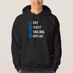 Eten Slapen Herhalen Zeilkapitein Zeilen Anker Sa Hoodie