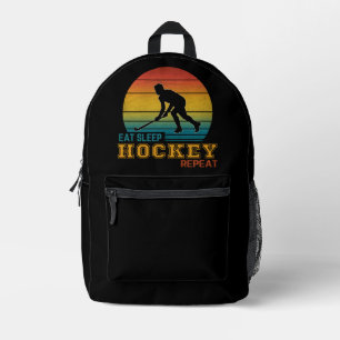 Eten Slapen Hockey Herhalen  Bedrukte Rugzak