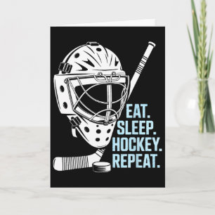 Eten Slapen Hockey Herhalen Hockey Masker Stok Spo Kaart