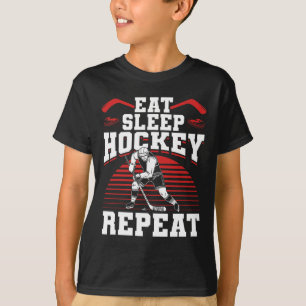 Eten Slapen Hockey Herhalen IJshockey Speler Cadea T-shirt