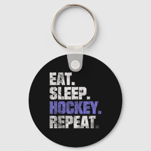 Eten Slapen Hockey Herhalen IJshockey Veldhockey C Sleutelhanger