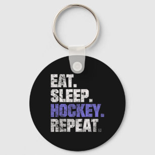 Eten Slapen Hockey Herhalen IJshockey Veldhockey C Sleutelhanger