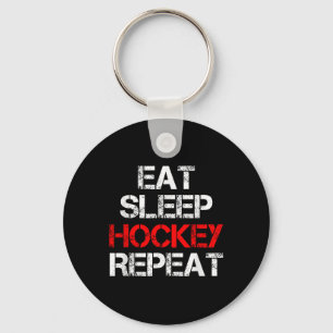 Eten Slapen Hockey Herhalen IJsveld Schaatsten Can Sleutelhanger