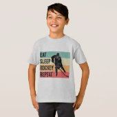 Eten, Slapen, Hockey, Herhalen - Kinder T-shirt (Voorkant volledig)