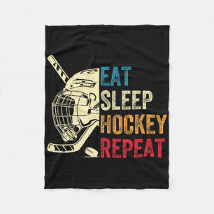 Eten Slapen Hockey Herhalen Kinderen Volwassenen I Fleece Deken