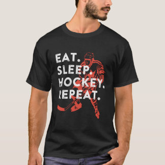 Eten Slapen Hockey Herhalen T-shirt