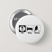eten slapen hockey ronde button 5,7 cm (Voorkant /achterkant)