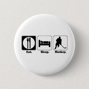 eten slapen hockey ronde button 5,7 cm
