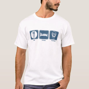 eten, slapen, hockey t-shirt