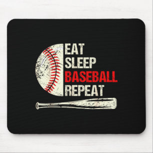 Eten Slapen Honkbal Herhalen Grappige Honkbal Spel Muismat
