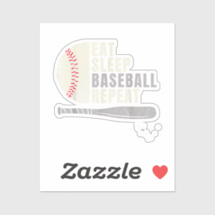 Eten Slapen Honkbal Herhalen Grappige Honkbalspele Sticker