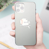 Eten Slapen Honkbal Herhalen Grappige Honkbalspele Sticker (Telefoon)