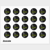 Eten Slapen Honkbal Herhalen Ronde Sticker (Vel)