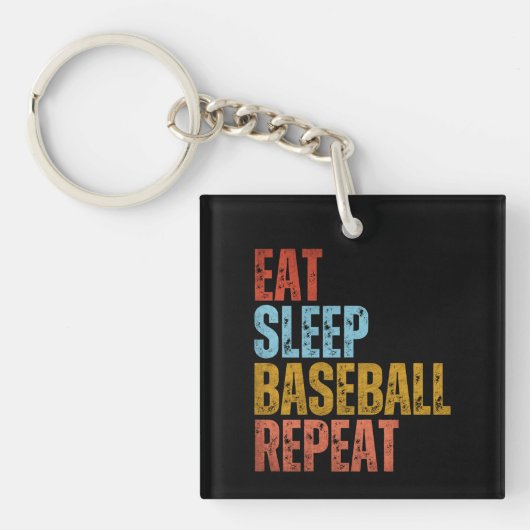 ETEN SLAPEN HONKBAL HERHALEN SLEUTELHANGER (Voorkant)