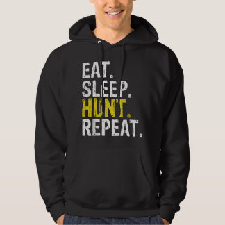 Eten Slapen Jagen Herhalen Jacht Jager Cadeau Hoodie