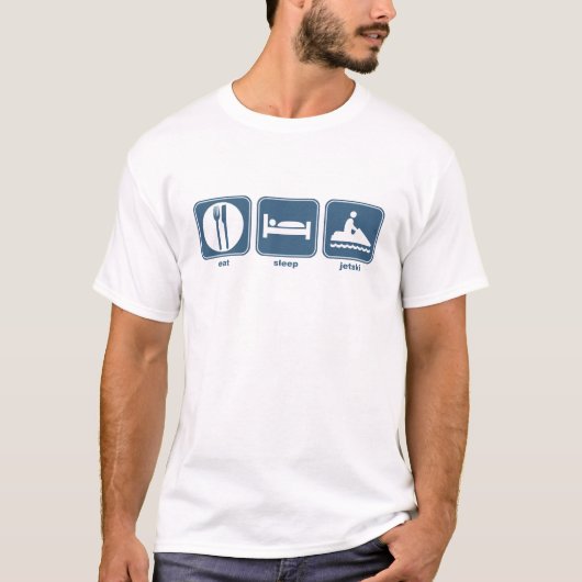 eten, slapen, jetski t-shirt (Voorkant)