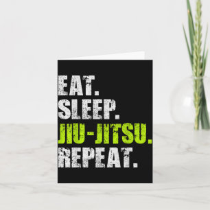 Eten Slapen Jiu Jitsu Herhalen Braziliaans BJJ MMA Kaart