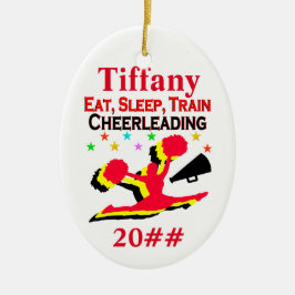 ETEN, SLAPEN, JUICHEN GEPERSONALISEERD EN GEDATEER KERAMISCH ORNAMENT