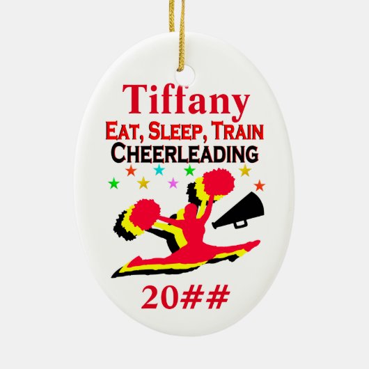 ETEN, SLAPEN, JUICHEN GEPERSONALISEERD EN GEDATEER KERAMISCH ORNAMENT (Achterkant)