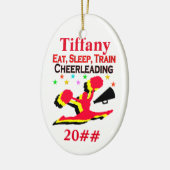 ETEN, SLAPEN, JUICHEN GEPERSONALISEERD EN GEDATEER KERAMISCH ORNAMENT (Links)