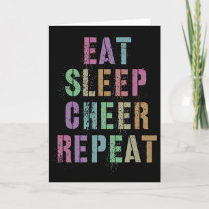 Eten Slapen Juichen Herhalen Cheerleading Team Che Kaart