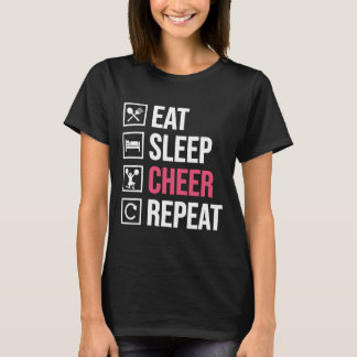 Eten Slapen Juichen Herhalen Grappig Cheerleaden C T-shirt