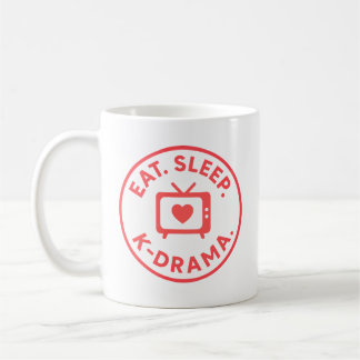 Eten. Slapen. K-drama. Gepersonaliseerd Koffiemok