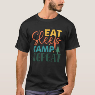 Eten Slapen Kamperen Camping vintage T-shirt