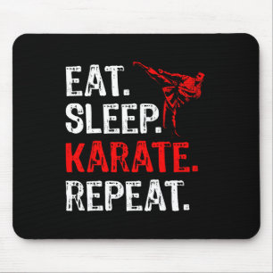 Eten Slapen Karate Herhalen Karate Speler Grappig  Muismat