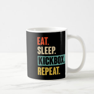 Eten Slapen Kickboksen Herhalen Retro Kickboksen B Koffiemok