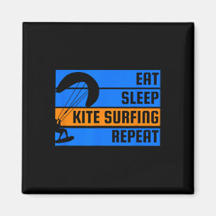 Eten Slapen Kitesurfen Herhalen Kitesurfer Magneet