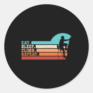 Eten Slapen Klimmen Herhalen Grappig Klimmen Klimm Ronde Sticker