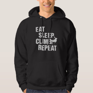 Eten Slapen Klimmen Herhalen Klimmen Boulderen Rot Hoodie