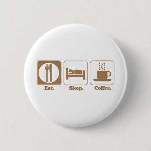 eten slapen koffie ronde button 5,7 cm