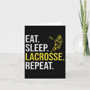 Eten Slapen Lacrosse Herhalen Sportteam Cadeaus Ma Kaart