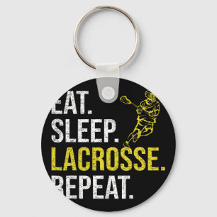 Eten Slapen Lacrosse Herhalen Sportteam Cadeaus Ma Sleutelhanger