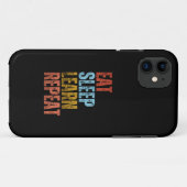ETEN SLAPEN LEREN HERHALEN Case-Mate iPhone CASE (Achterkant (horizontaal))