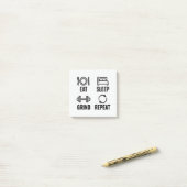 Eten. Slapen. Malen. Herhalen Post-it® Notes (Op bureau)