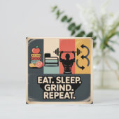 Eten. Slapen. Malen. Herhalen Save The Date (Staand voorkant)