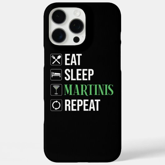 Eten. Slapen. Martinis. Herhalen. Case-Mate iPhone Case (Achterkant)