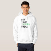 Eten. Slapen. Martinis. Herhalen. Hoodie (Voorkant volledig)