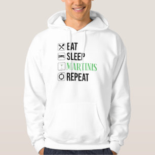 Eten. Slapen. Martinis. Herhalen. Hoodie