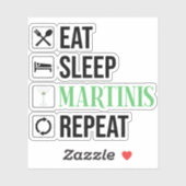 Eten. Slapen. Martinis. Herhalen. Sticker (Vel)