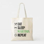 Eten. Slapen. Martinis. Herhalen. Tote Bag (Achterkant)