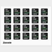 Eten. Slapen. Martinis. Herhalen. Vierkante Sticker (Vel)